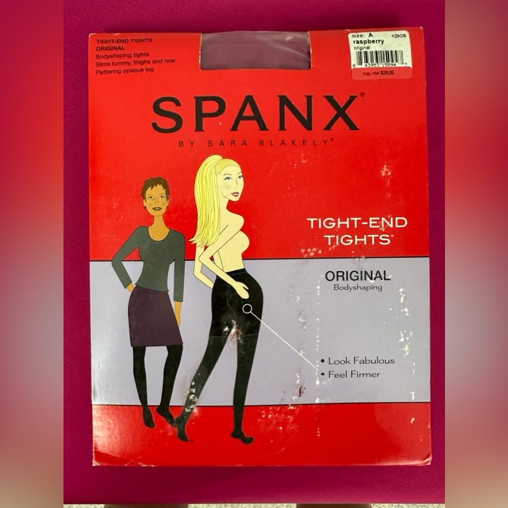 SPANX BY SARAH BLAKELY Body Shaping Tight-End-Tights, Raspberry color Si…